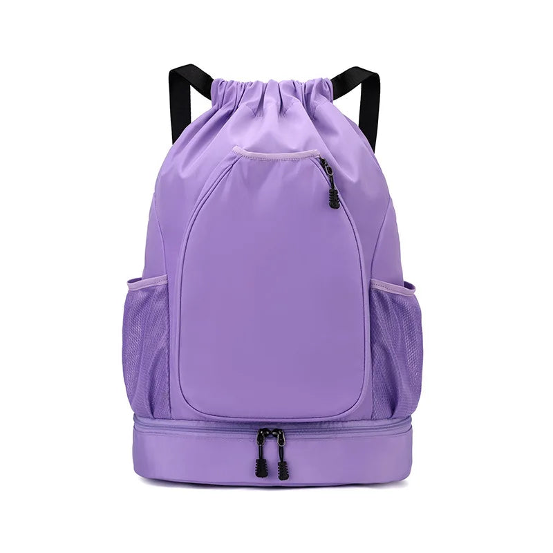 Custom logo outdoor Drawstring Sports Backpack Large Capacity badmintonta bag personality customization waterproof Nylon backpac