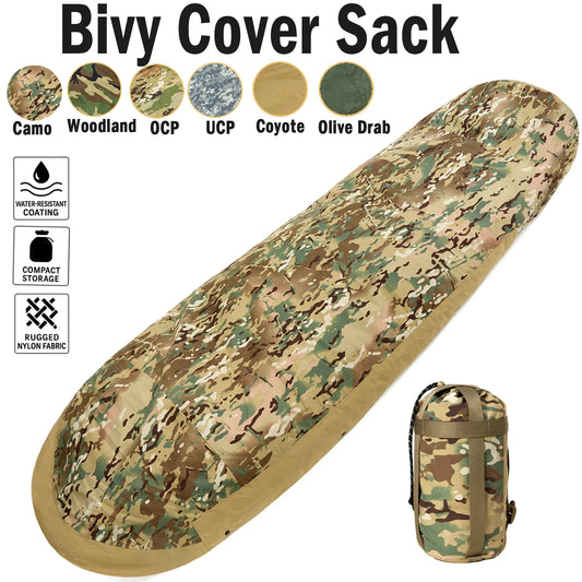 Tactical Military-Grade Akmax.cn Bivy Cover – 1.9lbs Waterproof Combat Sleeping Bag Sack for Army, Marine, Camping, Hiking