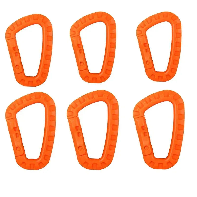 1/2/3/4/6pcs Tactical Carabiner Carabina Karabiner Clip Plastic Cadet Hiking Camping