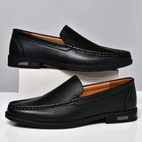 Men’s Genuine Leather Loafers – Comfortable Walking & Driving Shoes, Classic Slip-On Style
