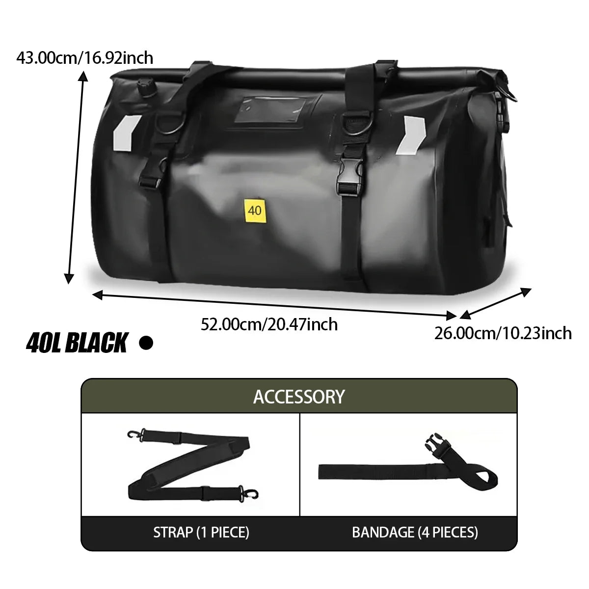 Waterproof 20L/40L/50L/66L/70L/100L Dry Storage Bag for Bicycle Mototcycle Travel, Swimming, Boating, Kayaking, Camping & Beach
