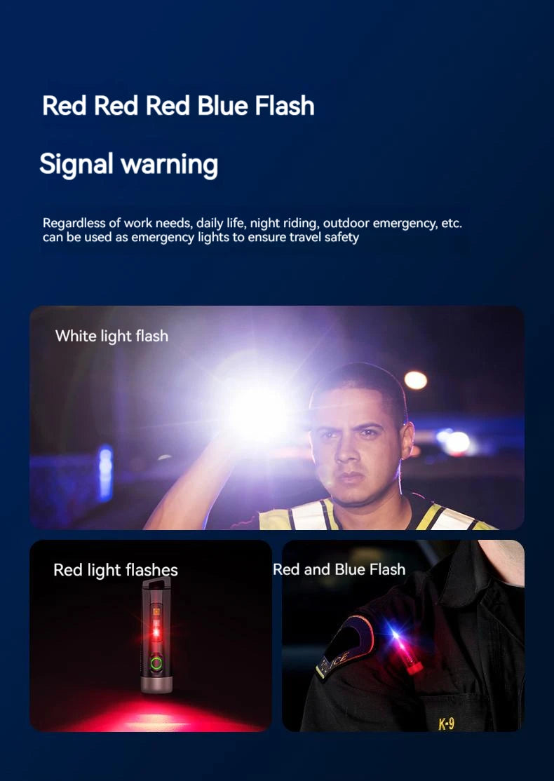 PHILIPS 2025  Super Bright EDC Flashlight LED Rechargeable Mini EDC Keychain Flashlights Camping Lamp For Hiking Self Defense