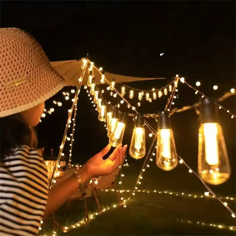 1PC Solar Bulbs String Lights,Outdoor Waterproof Garden Lamps,Garden,Terrace,Balcony,Camping,Party Retro Decoration  Fairy Lamps