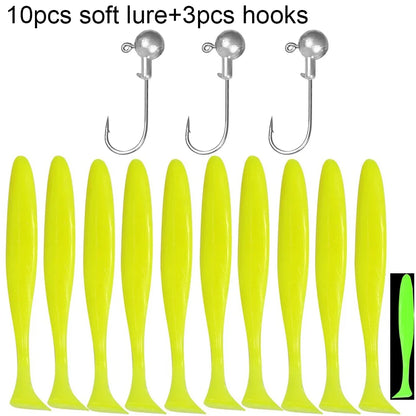 GOBAIT T-Tail Worm and Jig Head Kit