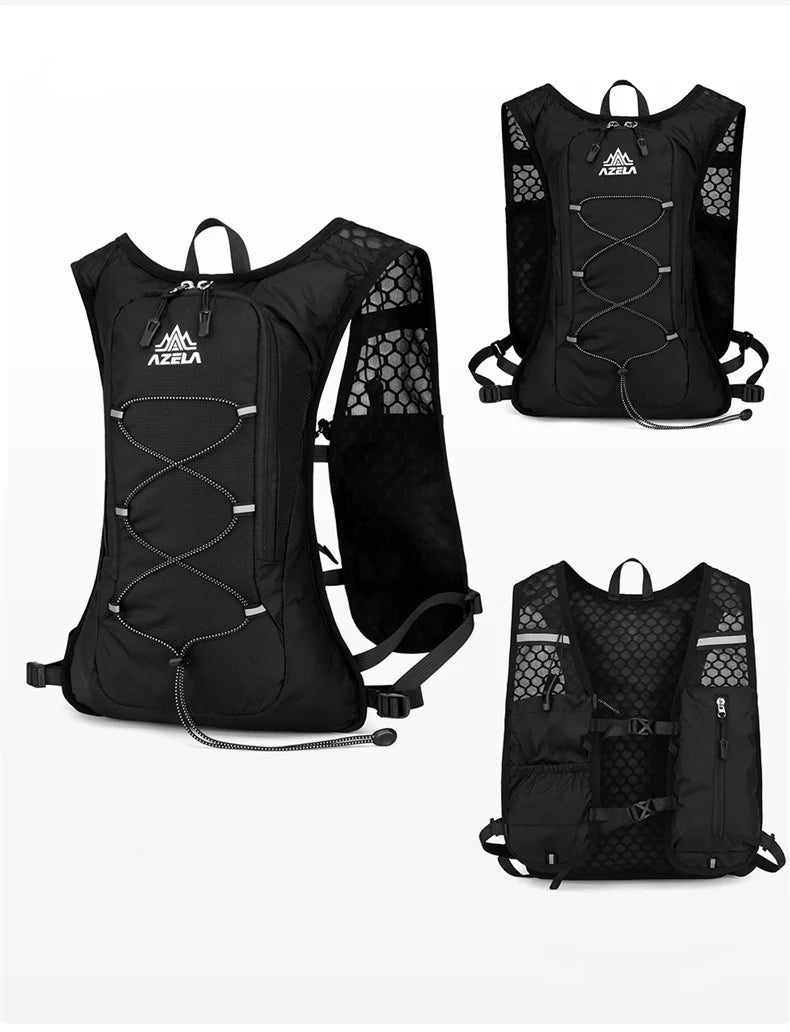 8L Running Hydration Vest Backpack Men Women Outdoor Sport Bags Trail Marathon Jogging Hiking Backpack Option Water Bag Flask