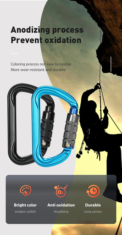 CLIWIZ 30kN Aluminum Safty Climbing Snap Hook New Good Quality H Section D-Twist Carabiner Snap Hook CE/UIAA