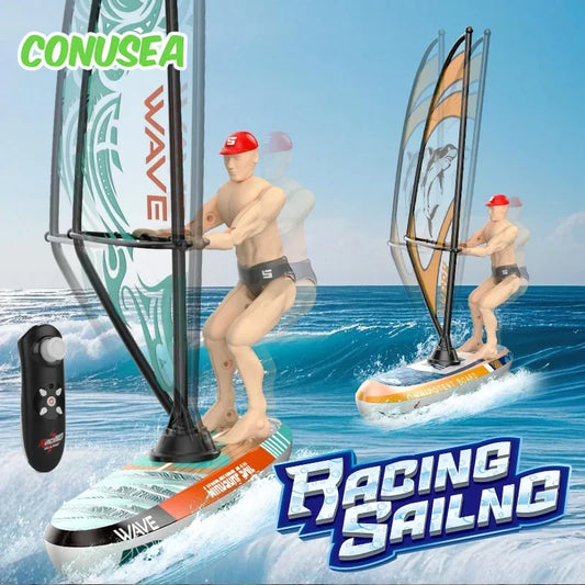 Rc Stunt Boat Remote-Controlled Sailing Boats Racing Dazzling Swing Competitive Balance Kayaking Outdoor Games Water Toys Kids
