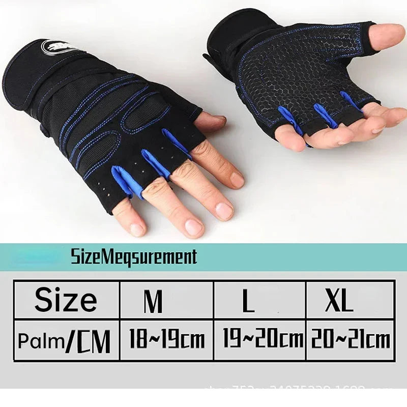 Men's and Women's Outdoor Cycling Hiking Shock Resistant Gloves Fitness Weightlifting Anti Slip Wrist Protection Gloves