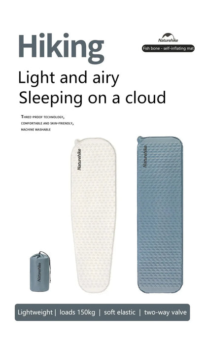 Naturehike Inflatable Mat Ultralight R2.1Air Mattress Sleeping Pad with Foam for Camping Backpacking Hiking Traveling Portable