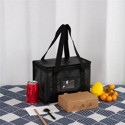 1pc Large Insulated Picnic Bags, Thermal Food Cooler Tote for Outdoor Camping Beach, Leakproof Portable Cooler Bag with Zipper