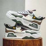 Men’s Breathable Leather Casual Sneakers – Soft Sole Comfort Trainers for Running & Walking