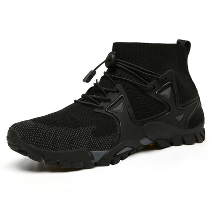 Men’s High-Top Hiking Boots – Breathable Mesh Outdoor Sneakers for Walking, Mountaineering & Travel (Lightweight Comfort, 2025)