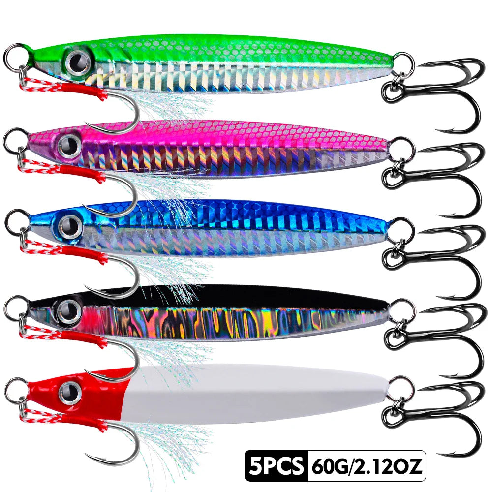 PRO BEROS 3D Eye Metal Jigs (5 Pack)