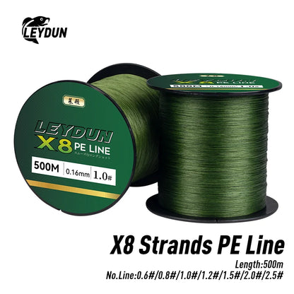 LEYDUN 8 Strand PE Braided Line 500m