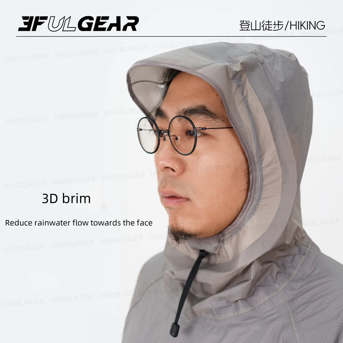 3F UL GEAR QingSuo Spilt Rain Poncho Outdoor Ultralight Sleeve Rain Coats 15D Nylon Waterproof Hiking Cycling Mountaineering