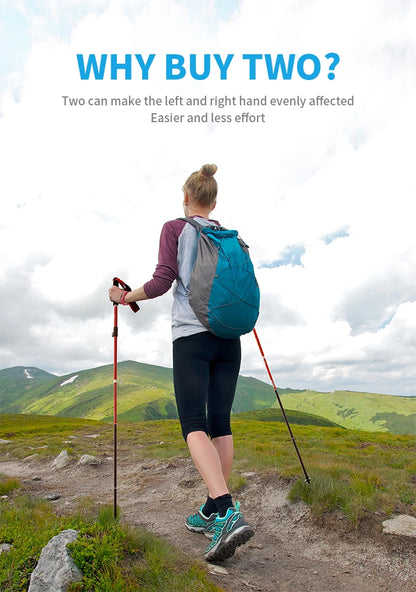 Naturehike 2026 New Trekking Poles Ultralight Folding 1Pcs Walking Cane High Load Aluminum Hiking Walking Telescopic Stick