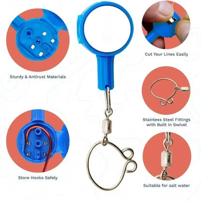Fishing Knot Tying Tool with Hook Cover