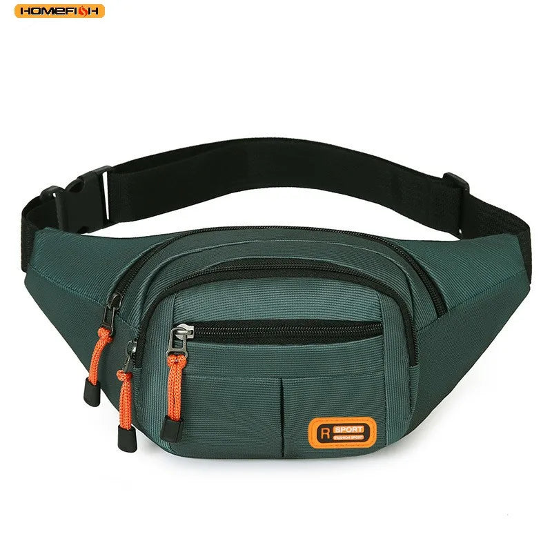 Homefish Unisex Waist Bag Multifunctional Large Capacity Splash Resistant Wear Resistant Worksite Outdoor Fanny Pack