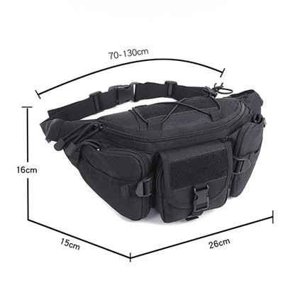 HOMEFISH Outdoor Waist Bag Men's Tactical Waterproof Molle Camouflage Hunting Hiking Climbing Nylon Mobile Phone Belt Pack