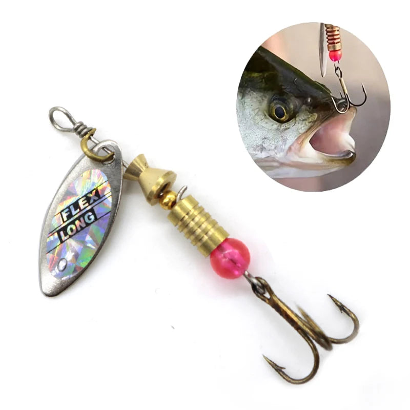 Metal Spoon Spinner Lure Set (10 Pack) with Box