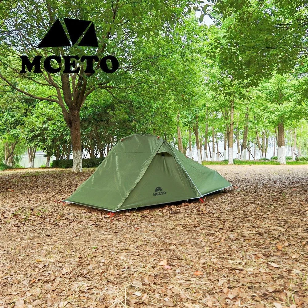 2 People Camping Tent Ultra Light Hiking Backpack Tent Dual Layer Waterproof Outdoor Travel Tunnel Tent  Portable Trekking Tent
