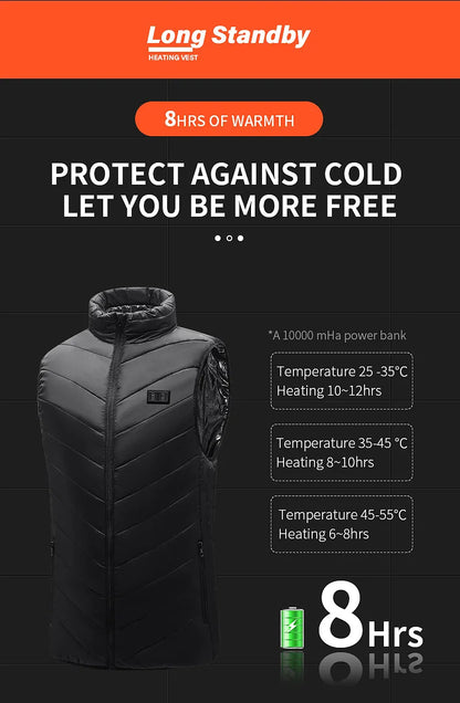 Graphene USB Heated Jacket with 21 Zones