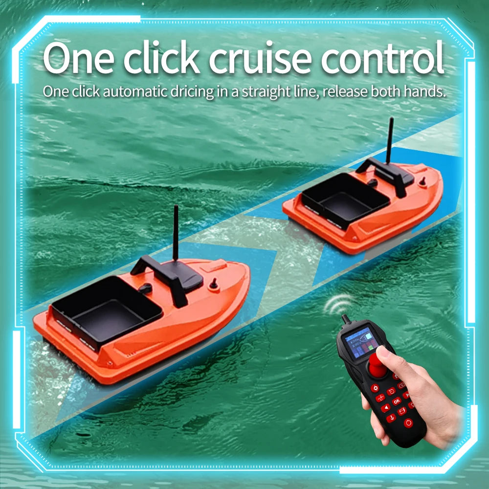 GPS Smart Bait Boat with 24 Saved Fishing Spots & Auto-Return
