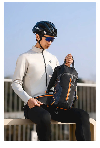 WEST BIKING 10L Cycling Backpack Lightweight Outdoor Sports Running Hiking Climbing Hydration Bag Waterproof Flodable Travel Bag