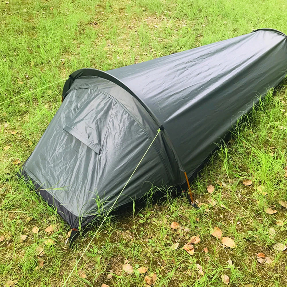 Backpacking Tent Outdoor Camping Sleeping Bag Tent Lightweight Single Person Sleeping Tent for Outdoor Camping  Travel Hiking