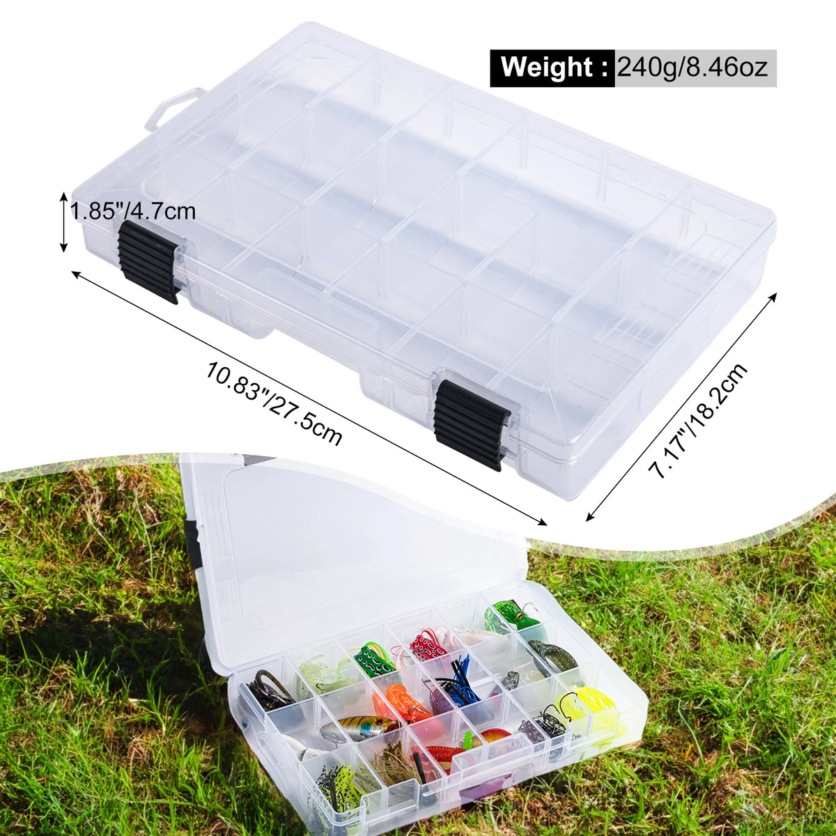 Goture Waterproof Tackle Box for Lures, Hooks & Baits