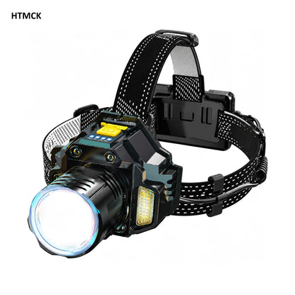 COB LED Rechargeable Headlamp Motion IR Sensor High Power Head Light 18650 Powered Flashlight for Fishing Camping Outdoor