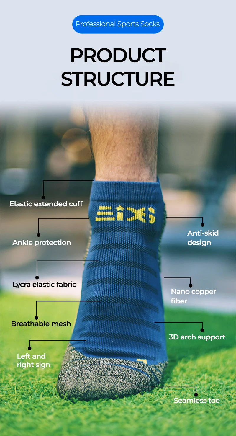Nano Copper Fiber Deodorant Antibacterial Men Socks Running Climbing Summer 2025 MTB Cycling Bicycle Basketball Sports Sock