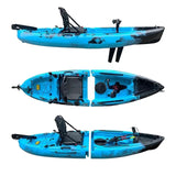 Portable LLDPE Modular Kayak – Split Hard Shell Electric & Pedal Canoe for Solo or Tandem Lake & Sea Adventures