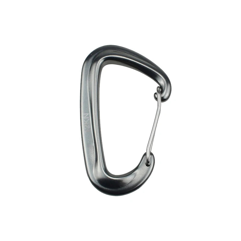 12KN Small Climbing Carabiner D-Shape Mountaineering Buckle Hook Safety Lock Outdoor Camping Hiking Key Chain