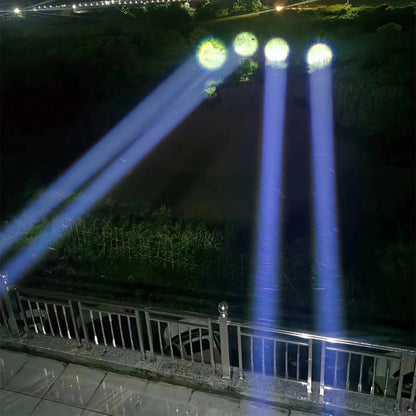 Bright Spotlight Long Range LED Flashlight Type-C Charging Strong Light Lamp Tactical Torch Waterproof Zoom Outdoor Lantern