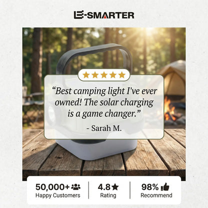 Solar Powered Camping Lantern with Ultra Long Battery Life for Outdoor Tent Emergency Lighting Home Use