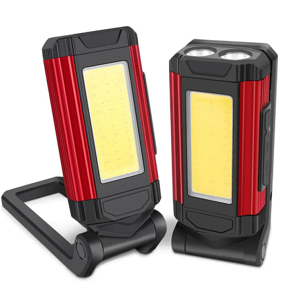 1/2/4PCS Magnetic COB Work Light USB Rechargeable LED Flashlight Portable Lantern Camping Light Type-C Power Bank Function Lamp