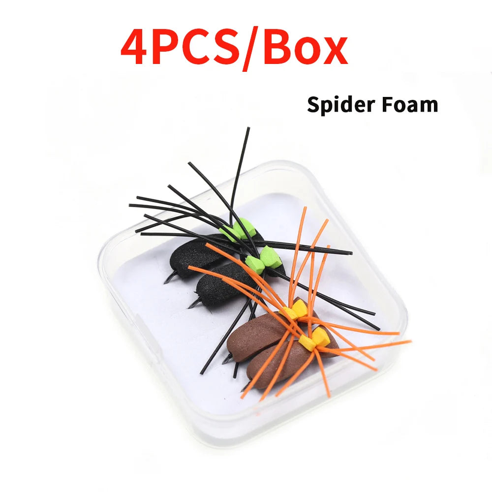 Bimoo Madam Spider Foam Hopper Flies (4 Pack)