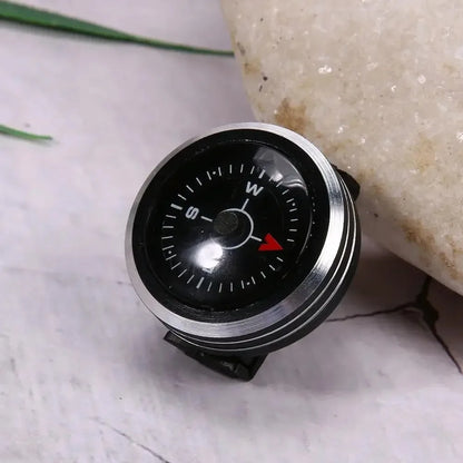 1Pc Mini Watch Strap Button Compass for Paracord Bracelet Survival Pocket Compass Outdoor Hiking Camping Accessories Tools