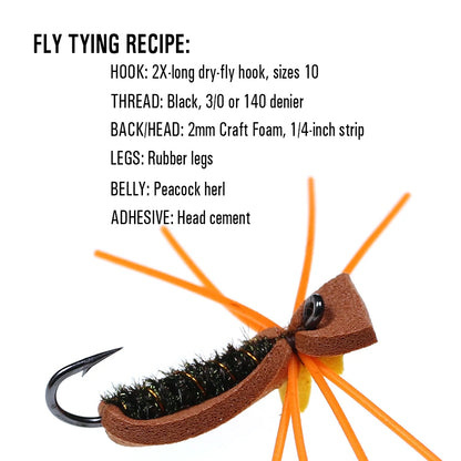 Bimoo Madam Spider Foam Hopper Flies (4 Pack)