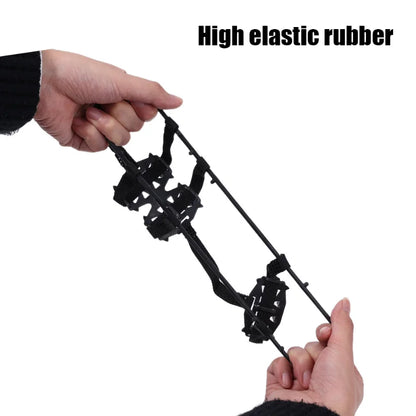 1Pair 24 Teeth Anti-Slip Ice Grips Gripper Shoes Boot Hiking Ice Climbing Shoe Spikes Climbing Chain Crampons Shoes Cover