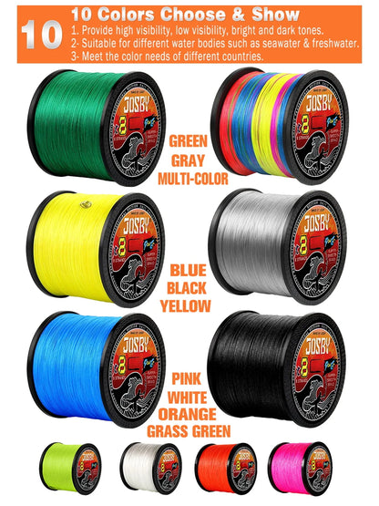 JOSBY 8-Strand PE Braided Line (100-1000m)