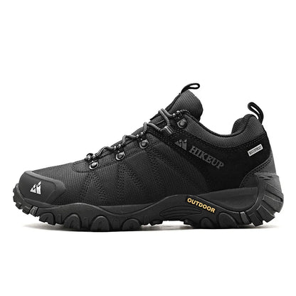 HIKEUP Non-slip Men Hiking Shoes Breathable Outdoor Wear Resistant Splashproof Climbing Men Sneaker Tourism Mountain Shoes