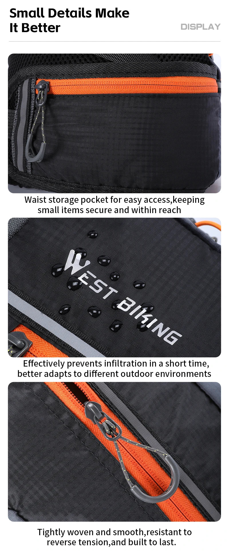 WEST BIKING 10L Cycling Backpack Lightweight Outdoor Sports Running Hiking Climbing Hydration Bag Waterproof Flodable Travel Bag