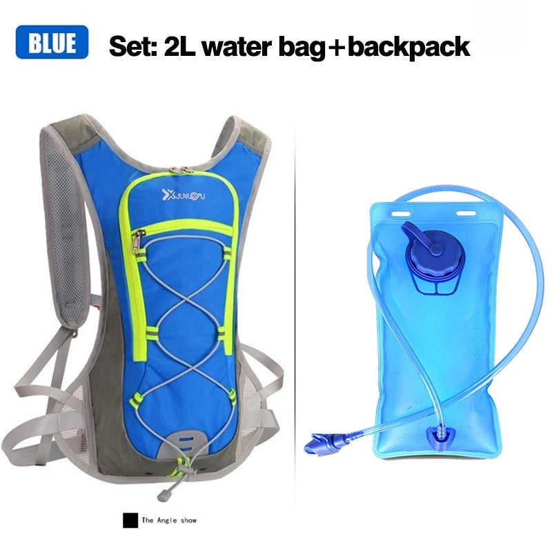 Cycling Backpack Water Bag Set 2L MTB Bike Hydration Pack Bicycle Knapsack Water Bags Mountaineering Running Backpack 2Liters