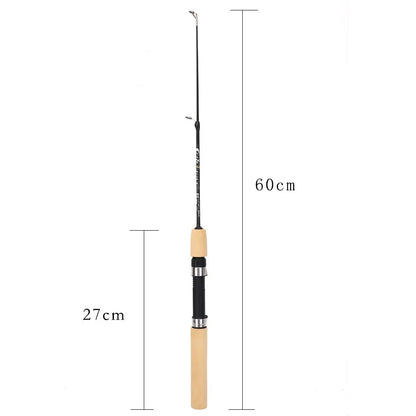 Mini Telescopic Ice Fishing Rod Portable Carbon Fiber River Shrimp Carp Fishing Pole for Winter Fish Rods Tackle 60/80/100cm