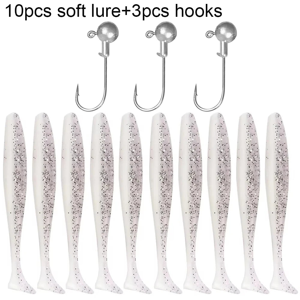 GOBAIT T-Tail Worm and Jig Head Kit