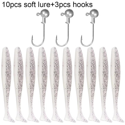 GOBAIT T-Tail Worm and Jig Head Kit