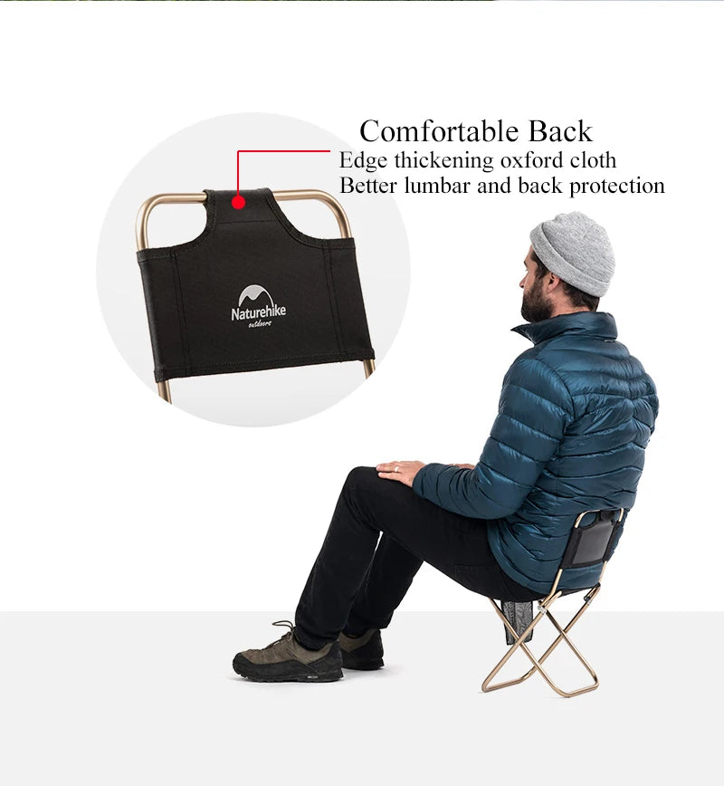Naturehike Beach Chair Ultralight Portable Camping Chairs Folding With Mesh Bag Relax Chair Outdoor Picnic Hiking Fishing Chair