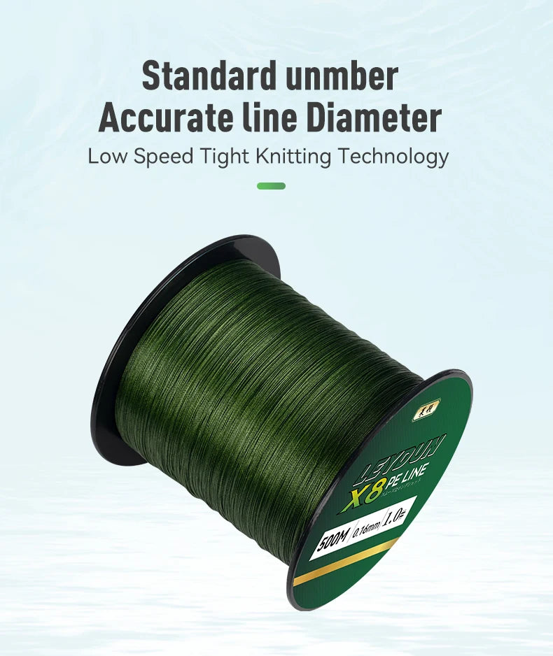 LEYDUN 8 Strand PE Braided Line 500m